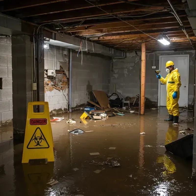 Flooded Basement Electrical Hazard in Hackleburg, AL Property